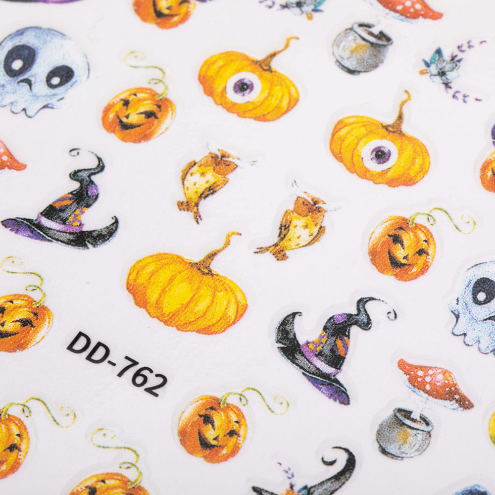 Naklejki Do Paznokci Cienkie Samoprzylepne Halloween Dd-762