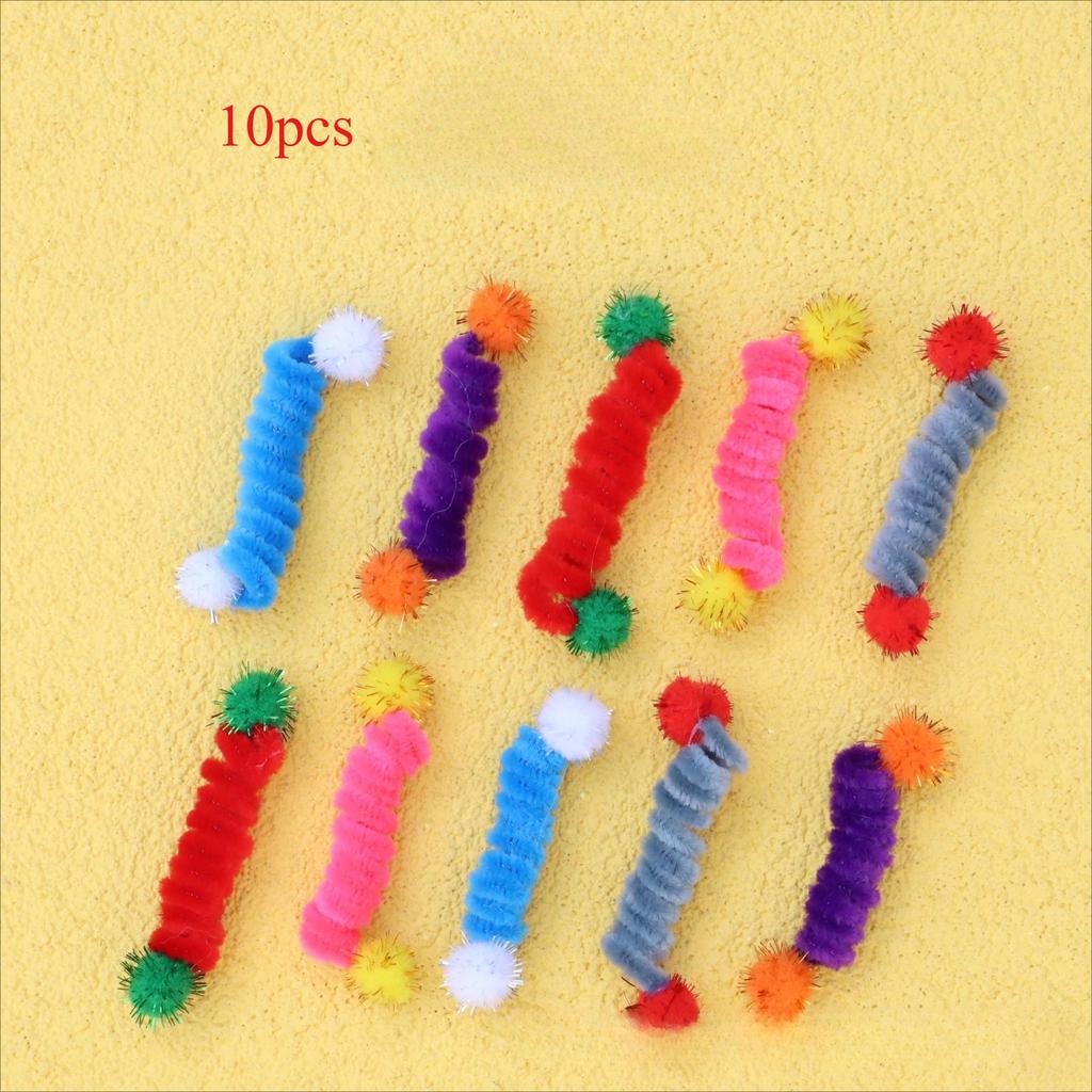 5pcs/10pcs Plush Small Spring Cat Toy Candy Ball Throwing Ball Pet Toy