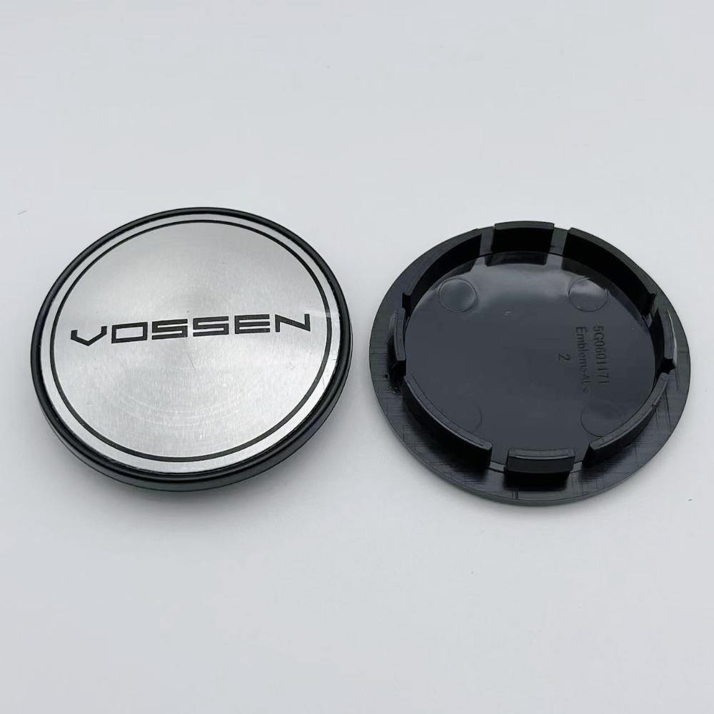 4pcs 65MM O.D / 56MM I.D New Style Car Wheel Center Caps With Vossen Logo Bagde Wheels Hub Rim Hubcaps Cover Replace Accessories