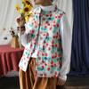 Johnature Gilet da donna vintage con bottoni cappotti con stampa floreale e vestiti in cotone Gilet da donna in stile cinese primaverile