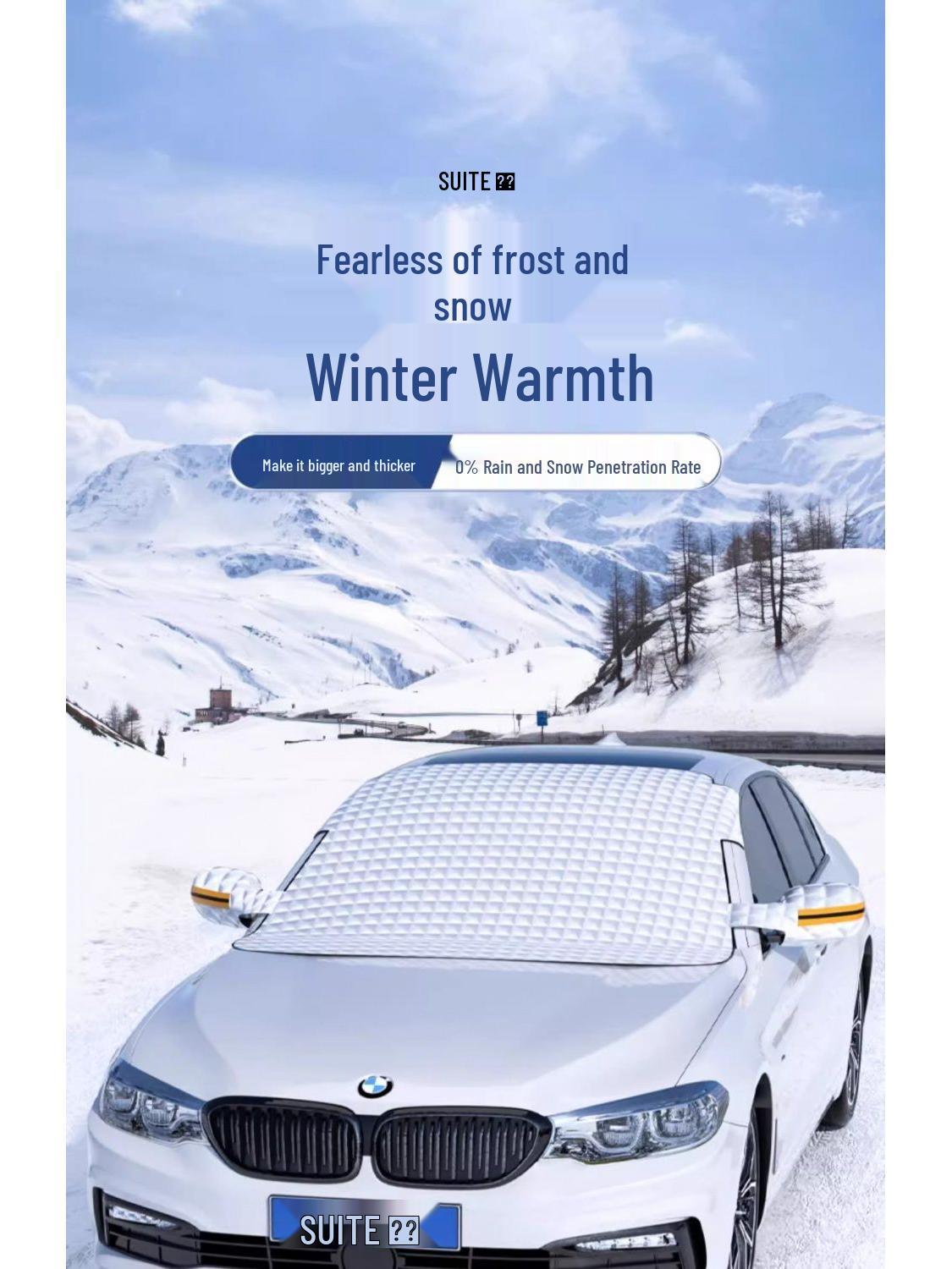 

Ford Mondeo, Focus, Escort, Kuga, EcoSport, Fiesta, Edge Anti-Snow Car Cover 3-Layer Thin Front Window