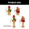  Set of 2 Seasonal Gingerbreads Man Gnomes Figure Plush Christmas Doll Decoration
