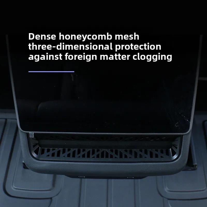 QRZL4 For Tesla Model 3 Highland 2024 2025 Rear Center USB Protective Cover Modification and Rear Air Outlet Protective Car Sticker