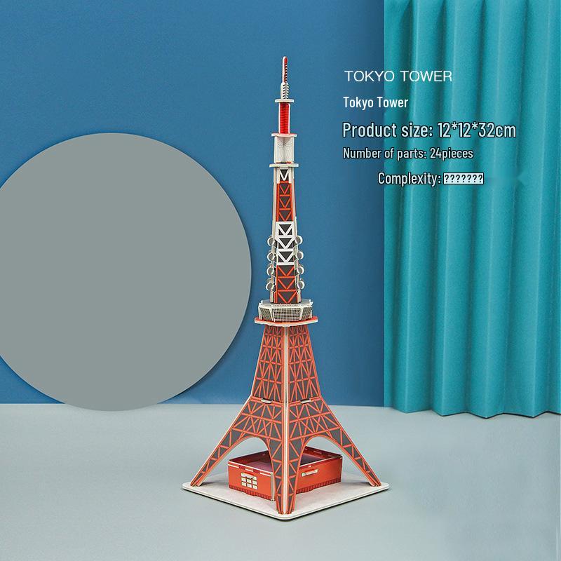 3D Puzzle: Famous World Buildings DIY Model Toy for Kids