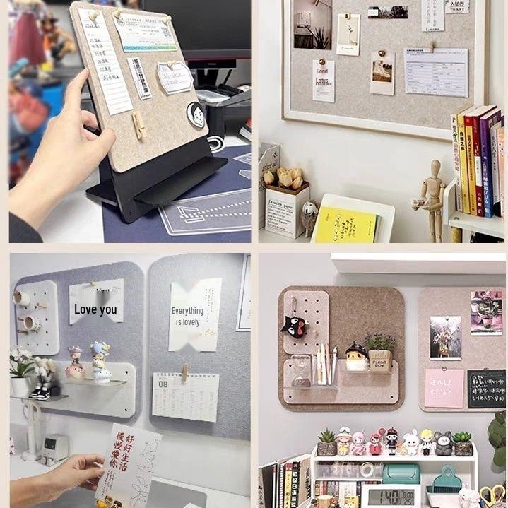 Self-Adhesive Felt Photo & Message Board: No-Punch Wall Display for Kindergarten & Cultural Decor