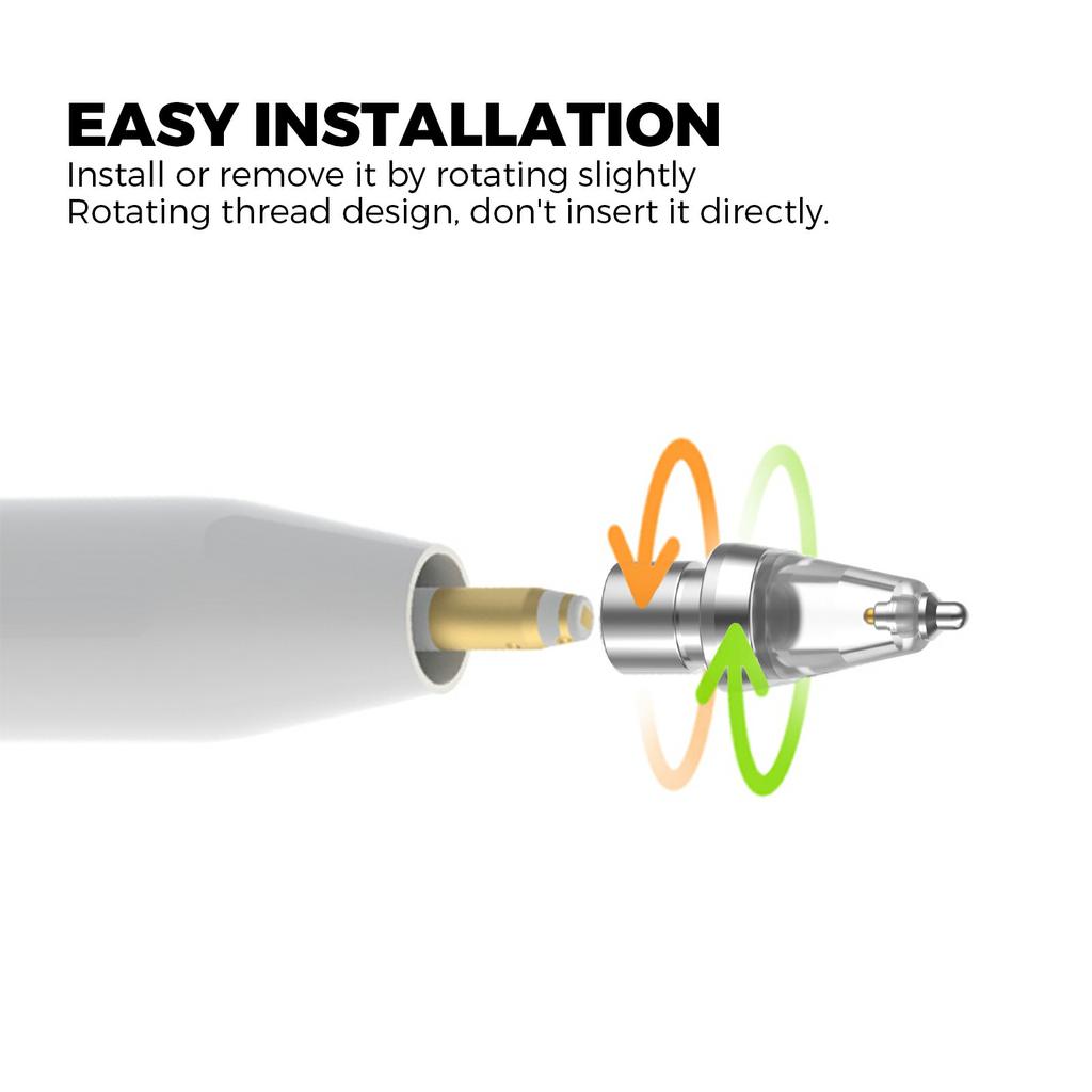 AHASTYLE WG155 Wear Resistant Tips for Apple Pencil Pro/Pencil (USB-C)/2nd/1st Generation Replacement Nibs