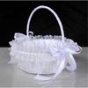 Elegant Crystal Pearls Tassels Basket For Wedding Party Decorations Handcrafted Floral Container With Silk Fabric