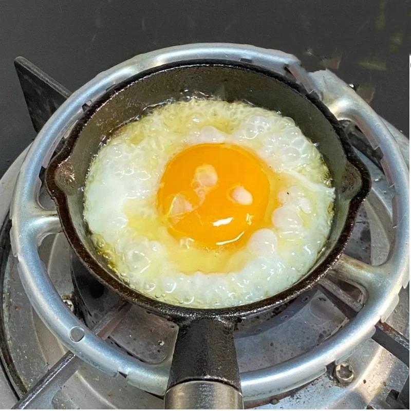 Gusseisen Mini Omelettpfanne Antihaft Omelett Knödel Göttlich Heiße Bratpfannen Frühstück Omelett Tragbar Klein Kochen Eier