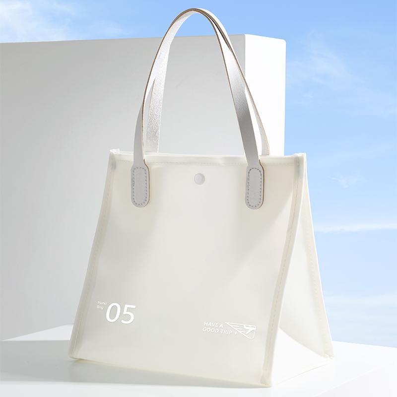 High end waterproof handbag travel storage bag solid color large capacity portable beach bag RH2313