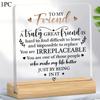 1PC Friends Appreciated Acrylic Tabletop Ornament - Multipurpose Living Room and Office Ornaments Transparent Friendship Plaques, Ornaments