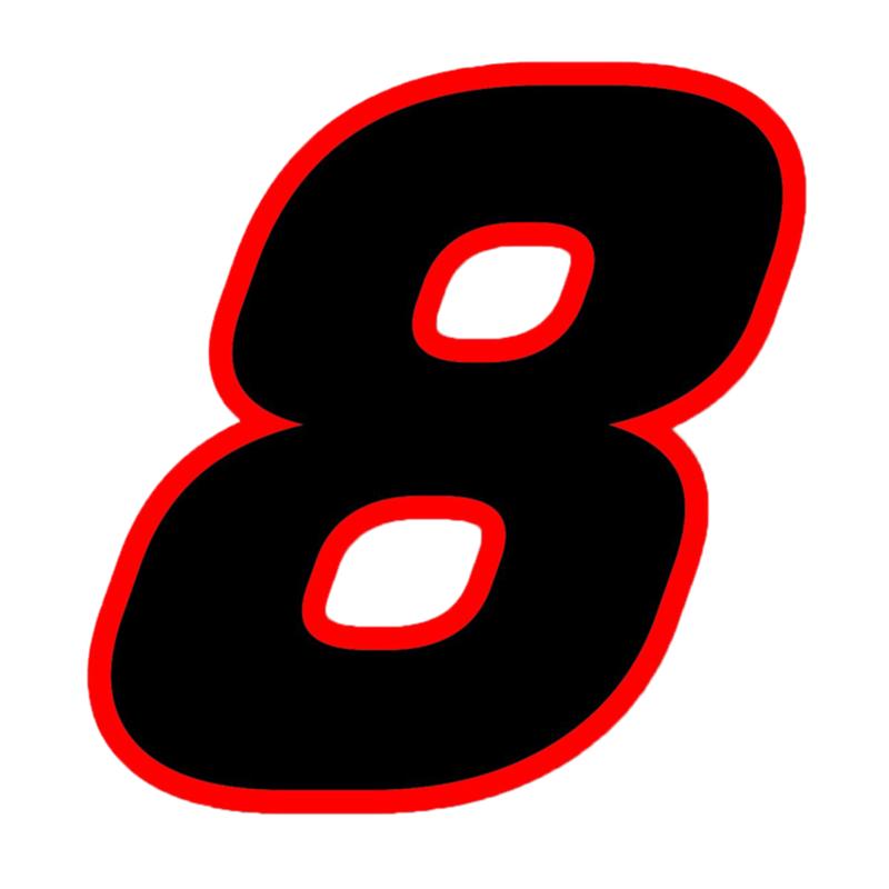 LYKX Various Sizes Removable Decal Racing Number 1 2 3 4 5 6 7 8 9 0 Car Sticker Waterproof Motorcycle Helmet Accessories