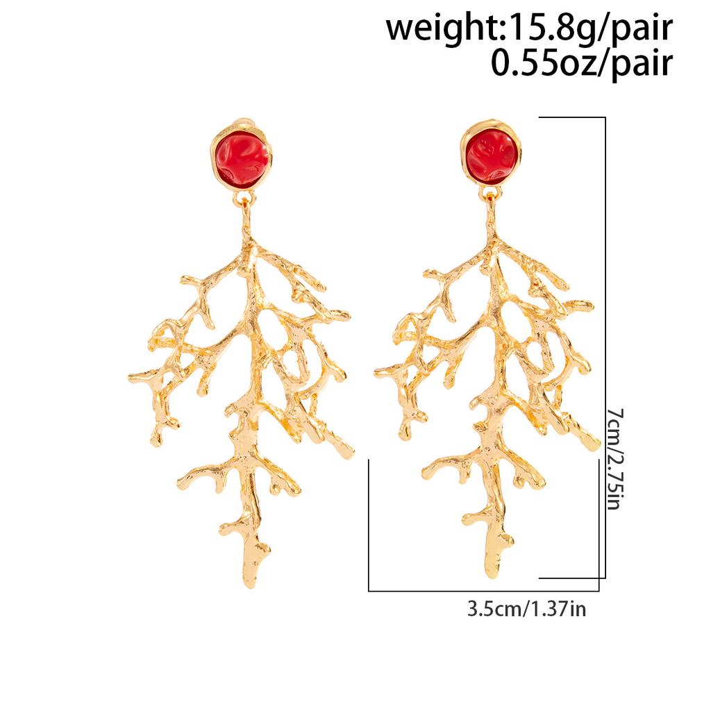 Design Pleated Three-dimensional Flower Coral Stud Earrings Ins Smooth Irregular Disc Earrings