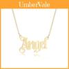 Elegante Collana con Lettera Angelo in Argento per Donna con Design Minimalista di Tendenza