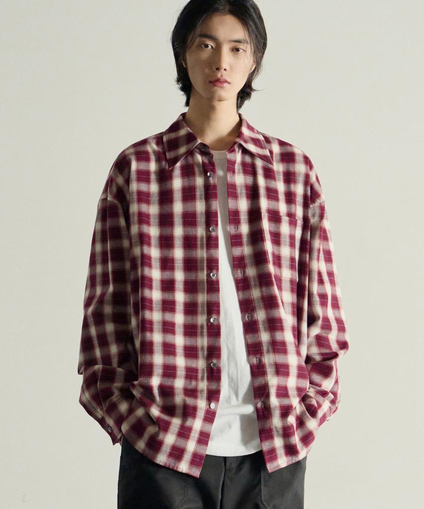 ROTEMBER French Ombre Check Shirt [Red]