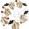 REDYY Ghosty Garlands,Halloween Garlands 9.2ft, Cotton Spookys  & Pumpkins Banners For Home Decoration