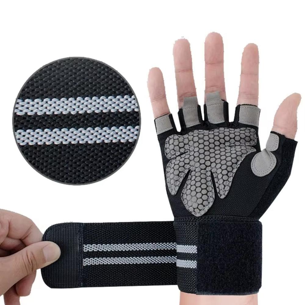 Coexistence 2026 Custom Logo Unisex Sports Bodybuilding Training Cycling Gym Weightlifting Fitness Half Finger Polyester Running