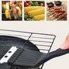 1 Pc- Stainless Steel Wire Baking Brush, Barbecue Stove Cleaning Brush, Grill Rack Cleaning Brush, Blade, Two In One