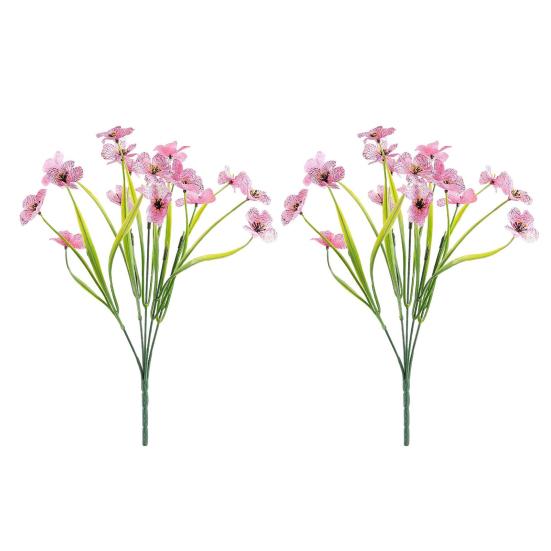 Artificial Flowers Adjustable Height Fade-Resistant Handmade Realistic Silk Petals No Watering Sunlight Floral Display Arrangement