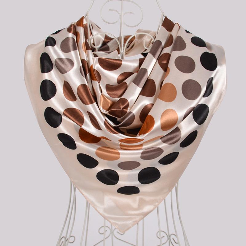 

[BYSIFA] Fall Winter Coffee Red Muslim Head Scarf Hijabs Women Elegant Rose Design Satin Square Scarves Brand Silk Neck Scarf