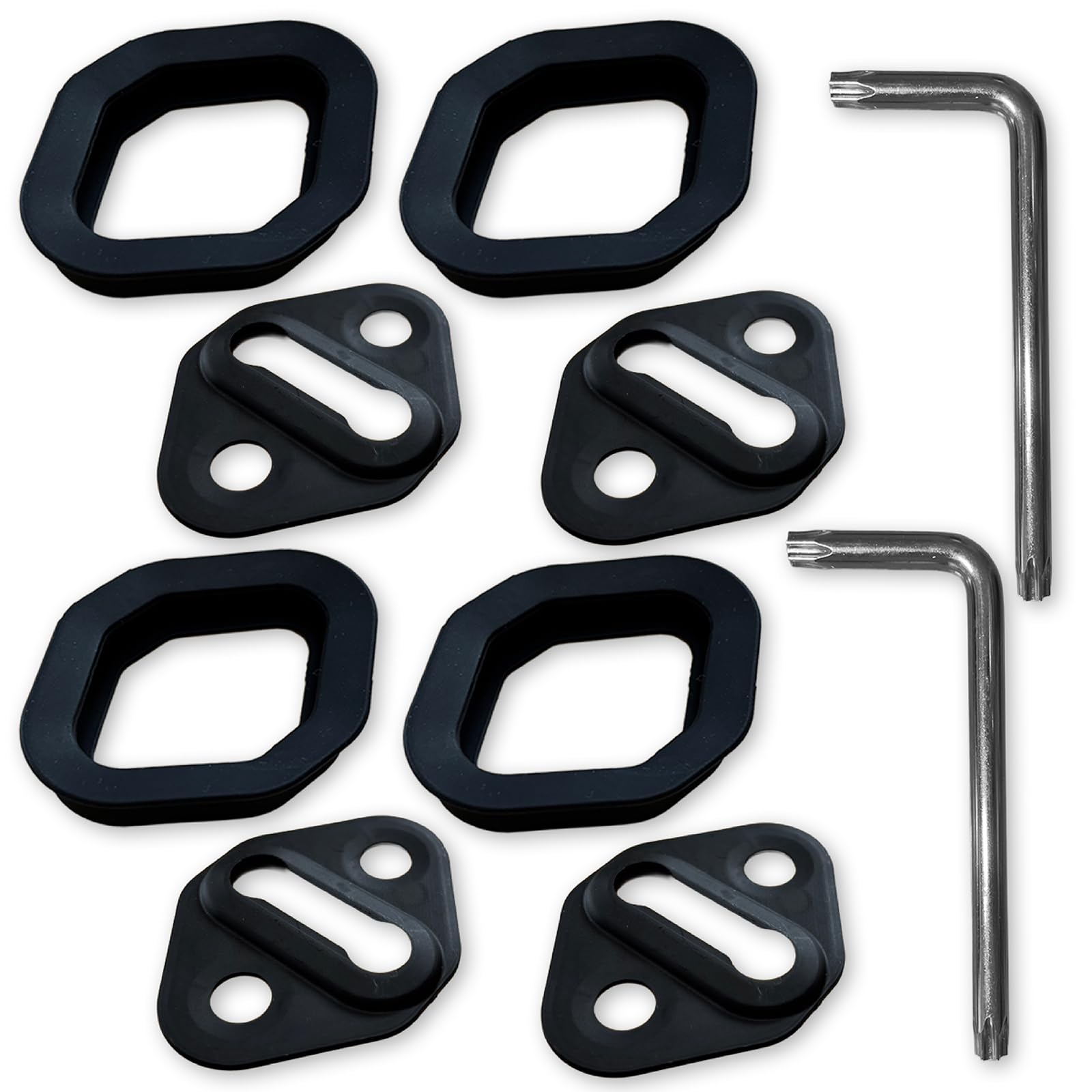 YESprime Sliding Door Striker Compatible with Toyota and Set of 2 Covers, Alphard, Vellfire, Noah, Voxy, Silent, Anti-Vibration Rubber, чёрный
