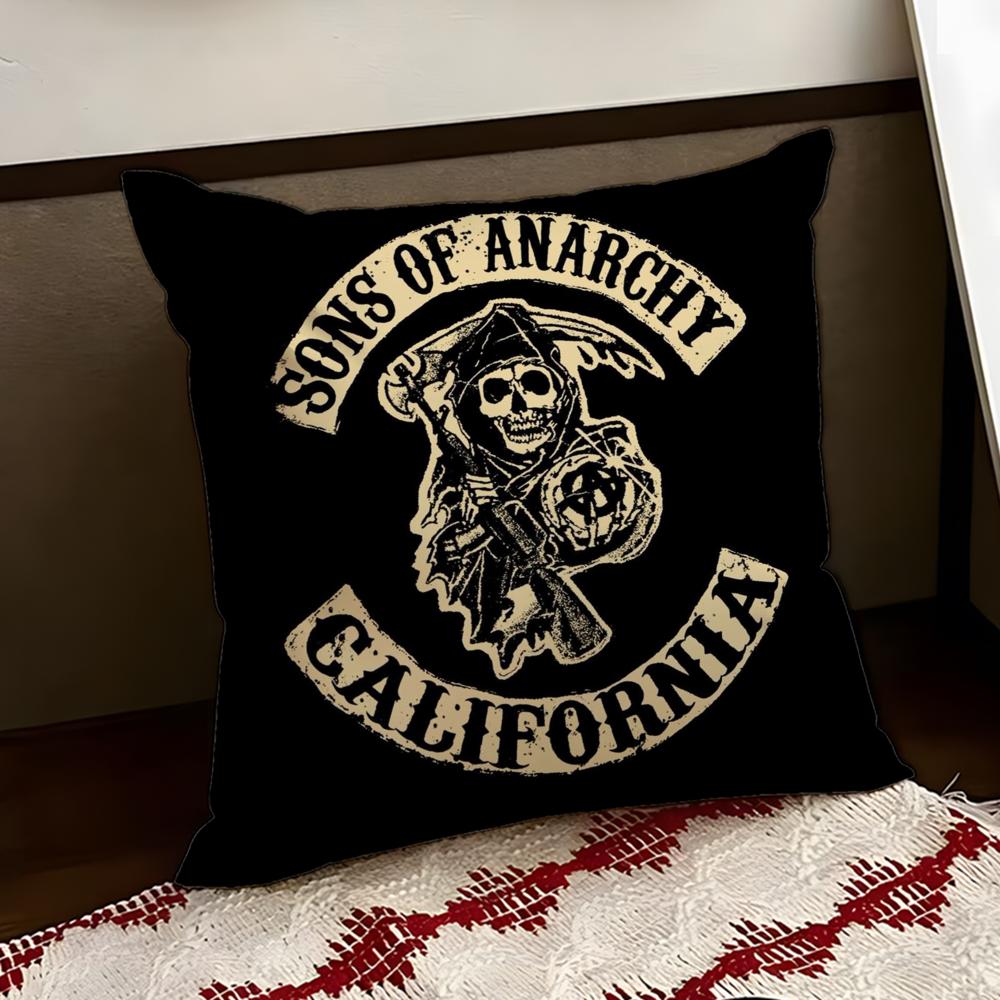SSons of AAnarchy Cushion Cover Reversible Soft Durable Pillow Cover Home Car MultiScene Use for Daily Comfort