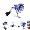 All Metal Mini Ice Winter Rock Sea Fishing Lure Spinning Reel Fishing Ling Wheel Tackleblue silver