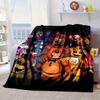 Fnaf Charakter Collage Decke Flanelldecke für Bett, Sofa, Camping, Wandern, Picknick Zubehör, Geschenk für Familie Fan Geschenke