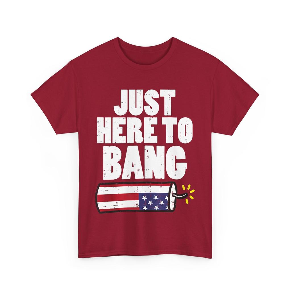 Just Here To Bang American Flag 4th of July Vintage Shirt