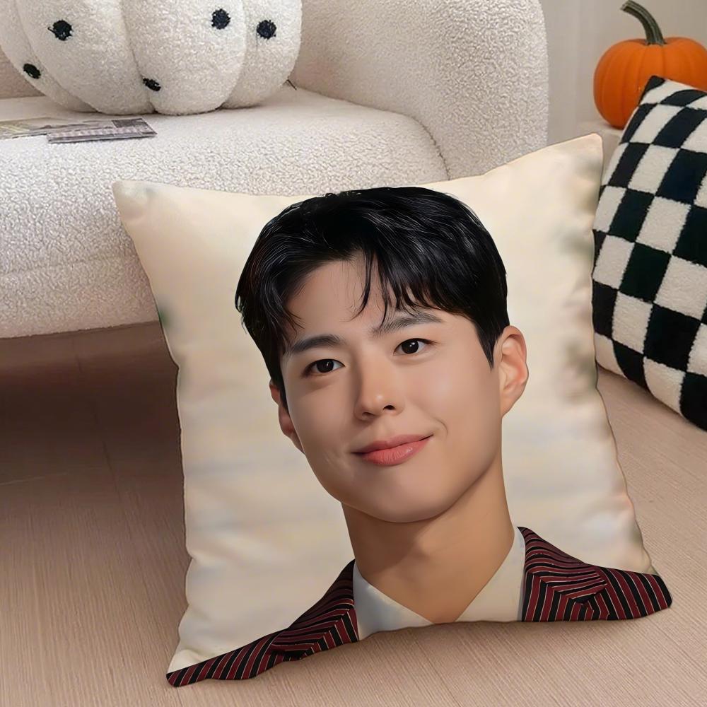 Charming Korean Handsome Actor PPark Bogum Cushion Cover Throw Pillow Cover Hidden Button Durable Polyester Chair Cushion