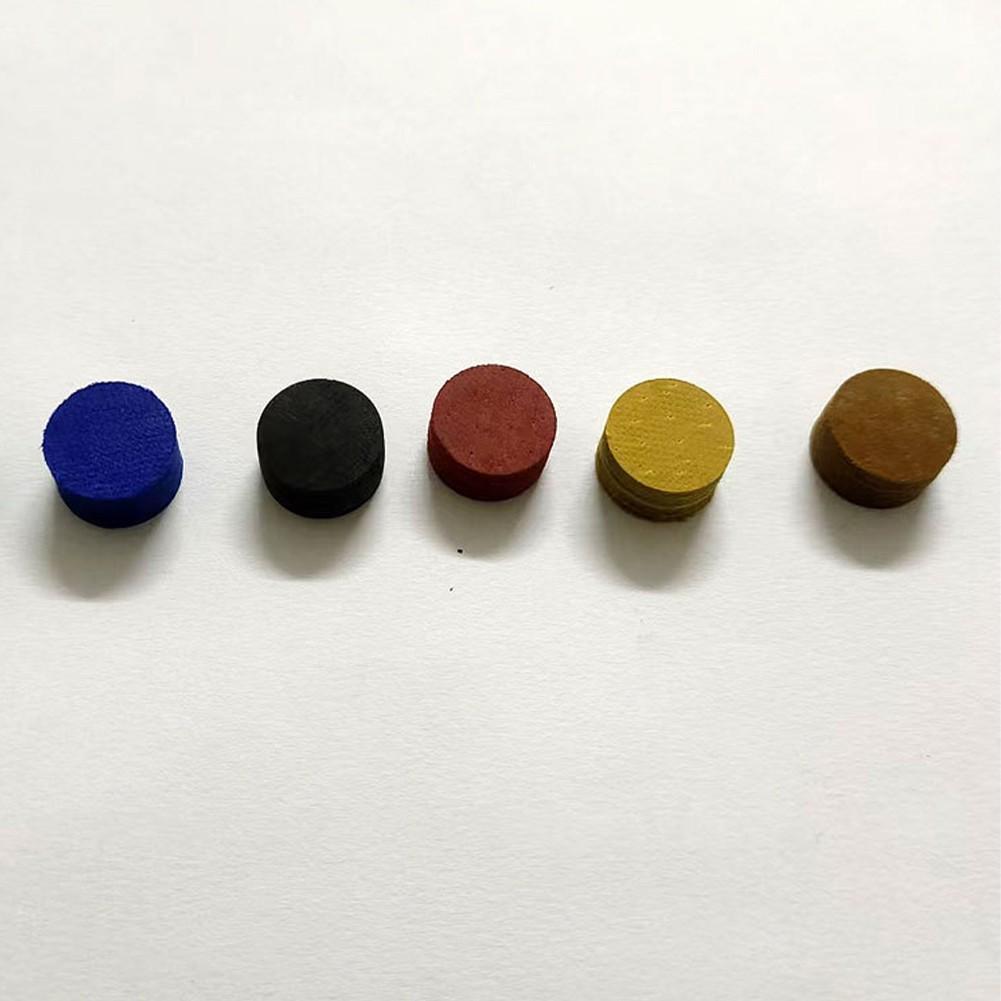 2Pcs Pool Cue Tips with Cattlehide Leather Diameter 14mm Height 8mm