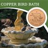 Bird Bath Copper Birdbath Purifier with Triple-Point Support Bath Disk Ornaments Feeder Accessories for Outdoor Bird Baths Bowls
