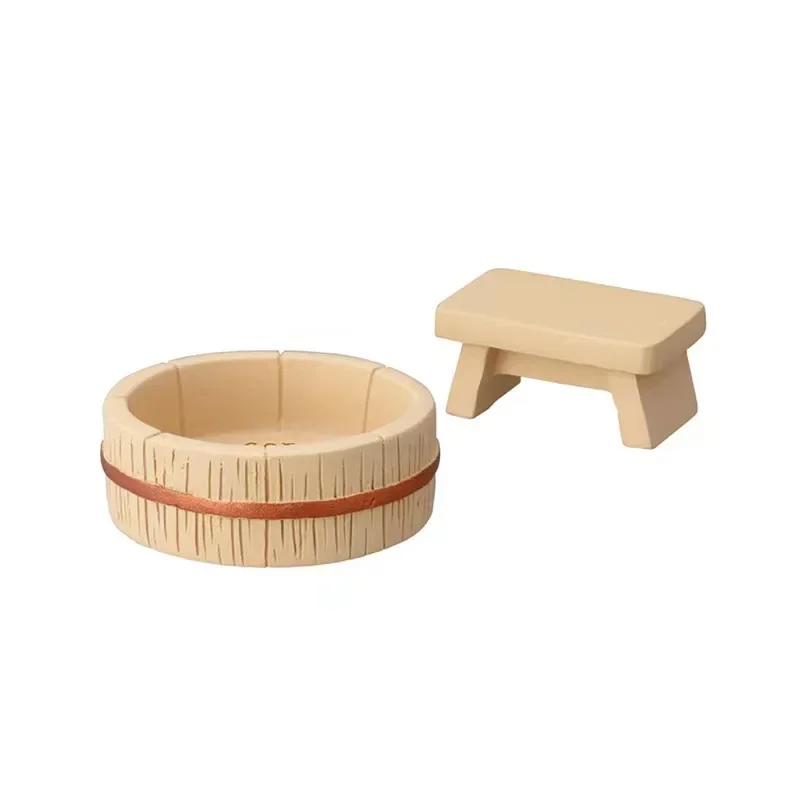 

1pc Japanese Groceries Zakka Bath Series Ornaments Home Kitty Resin Lovely Ornaments Gift Microfilm DIY Scene Room Decor