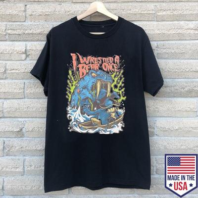 Iwrestledabearonce T-shirt Noir Monstre de Groupe Tailles Complètes S 5XL Tt210