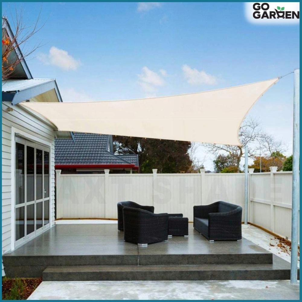 Sail Canopy Square Sunshade Awning White Waterproof Uv 5X5 M