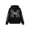 OFF WHITE Bluzy Męskie Czarne Z Kapturem Niewyjmowany Umiarkowany Prosty Krój OFFSWGLOGA65R