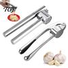 Non Stick Garlic Crusher Stainless Steel Press, Ergonomic Lever Heavy Duty Alloy Crusher, Effortless Mincing Manual for Kitchen Food Preparation Tool