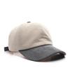 Men Casual Corduroy Baseball Cap Adjustable Strap Two Toned Trucker Hat Summer