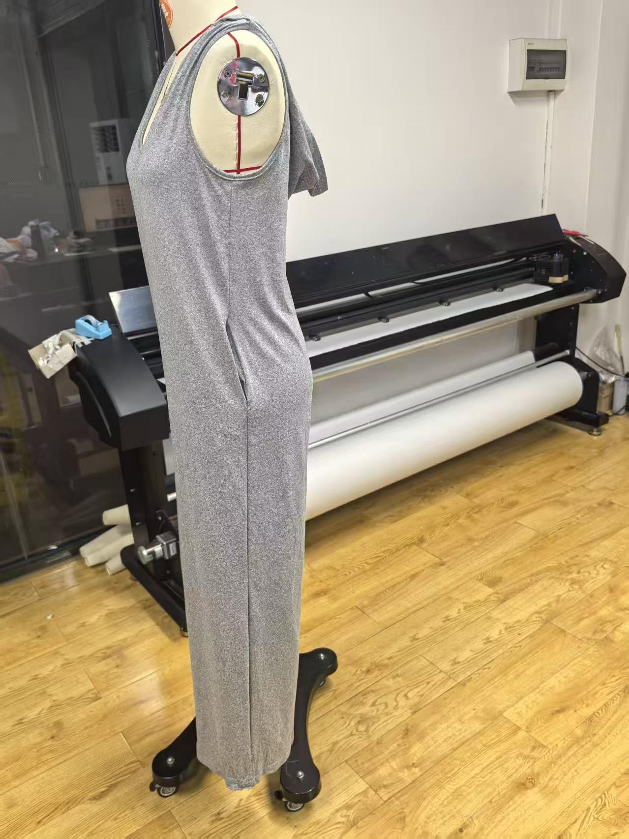 New Summer V-Neck Casual Jumpsuit with Pockets – Comfortable Solid Color Hooded Design S