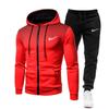 Men's Suit Sportswear Casual Zipper Hooded Sweater + Sweatpants Autumn and Winter Men's Casual Sports Suit