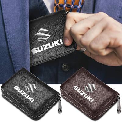 Genuine Leather Car Driver's License, ID Card, Bank Card Wallet For GSR GSR750 GSR600 SV 650 Swift Jimny Grand Vitara Samurai Spacia Liana