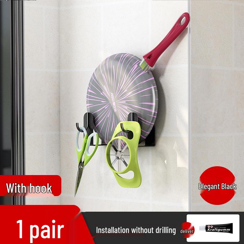 Wall-Mounted Stainless Steel Pot Lid & Cutting Board Holder - Punch-Free Kitchen Storage Rack