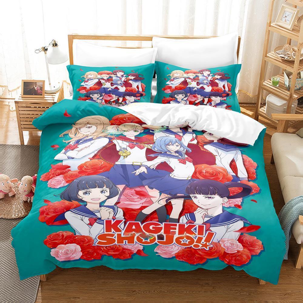 Kageki Shojo Anime Bedding Set Single Twin Full Queen King Size 3D Print Duvet Cover Bed Sheet Set