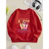 Kids Sweatshirt , Round Neck Sweatshirt with Trendy Prints for Halloween And Christmas,Loose Drop Shoulder Kids Pullover