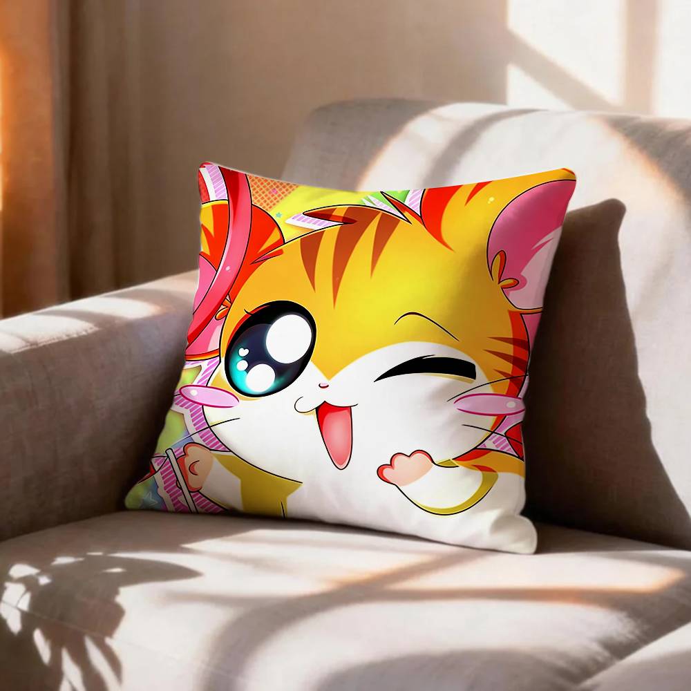 Japanese HHamster Cute   Pillow Case Pattern Printed Pillowcase For Living Room Sofa Cushion Cover