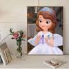 Diamond Mosaic Colorful Diamond Painting A Lovely Little Princess Full Round Embroidery Cartoon Creative Hobbies Wall Decor
