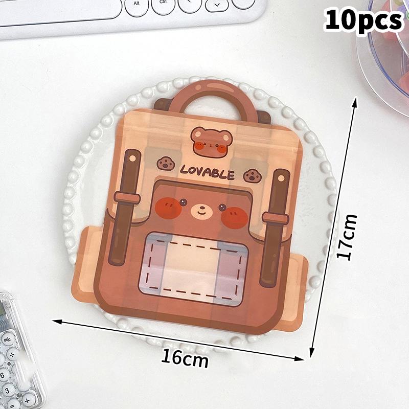 Cute Cartoon Schoolbag Shape Candys Packaging Bags Snack Cookie Storage Bag Children'S Day Birthday Sealing Bag