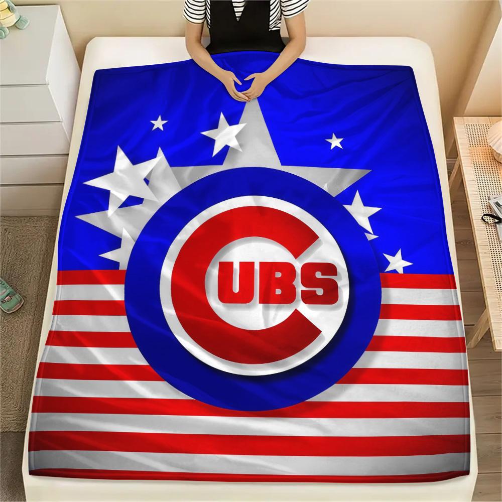 Chicago Cubs Flannel Blanket, High quality Comfortable for All Seasons, Home Decor, Warmth and Comfort