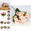 Realistic Rose Peony Artificial Flower Bouquet For Home Wedding Hotel Decoration Silk Material