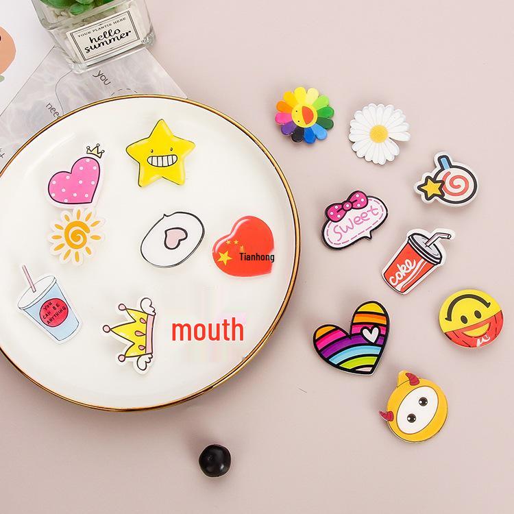 Colorful Cartoon Rainbow Acrylic Brooch Pin for Bags and Clothes