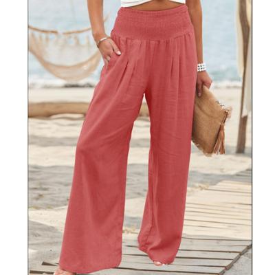 Katı elastik bel gevşek geniş bacak pantolon Baggy Yaz Joggers kadın uzun Pantolon Kadın Spor Pantolon Kadın Pantolon